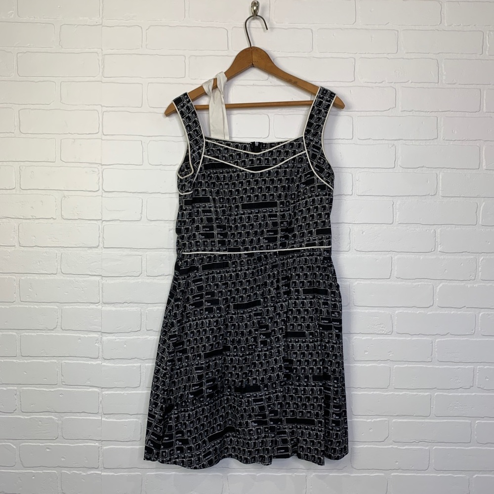 Retrolicious novelty print keyboard keys dress